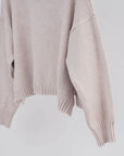 High neck sweater with side openings