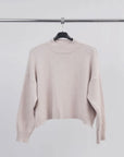 High neck sweater with side openings